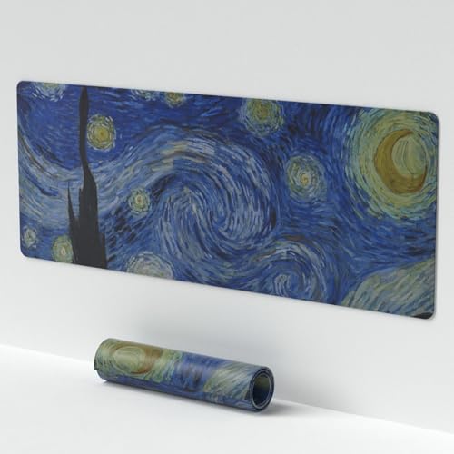 Gaming Mouse Pad, XL Tastatur Mouse Pad (300 * 800 * 3mm), Blue Starry Sky Extended Ful Schreibtisch Mouse Mat für Freunde, Familie, Kollegen als Geschenke von Venit Keys