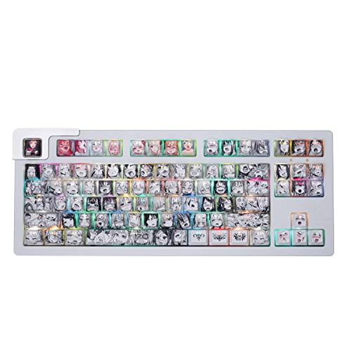 Keycaps PBT Dye Sublimation Upgrade 108 Tastenkappen Set OEM Profil Japanische Anime Tastenkappe Keyset mit Abzieher für Cherry Mx Gateron Kailh Switch Mechanische Tastatur von Venit Keys
