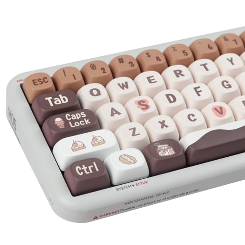 MOA Profile Cute Keycaps 136 PBT Brown Keys DYE-SYB Keycap für Mx Cherry Mechanische Tastatur 61/64/84/87/104/108 Layout von Venit Keys