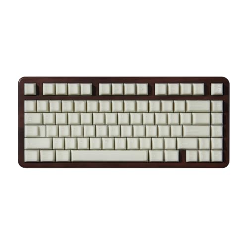 PBT White Keycaps Ceramic Keycasp Cherry Profile Semitransparent DYE-SUB 154 Tasten Set für mechanische Tastatur 61/64/84/87/104/108 Layout von Venit Keys