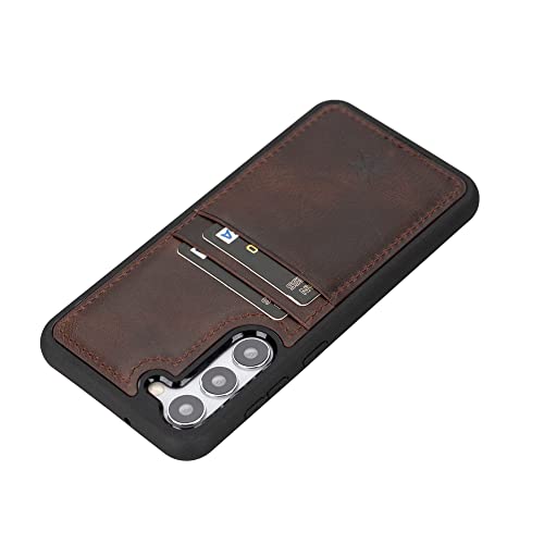 Venito Capri Leder Wallet Case Kompatibel mit Samsung Galaxy S23 Plus (6,6 Zoll) Hülle - Extra Sicher mit RFID-Blockierung & Gepolsterte Rückseite Cover (Kaffeebraun) von Venito
