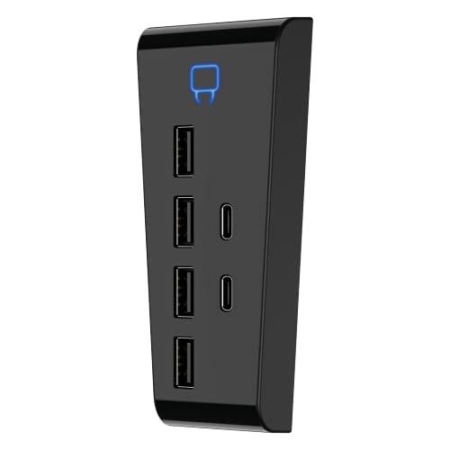 Venom 6-Port-USB-Hub – inklusive 4 x USB 2.0 und 2 x USB Typ C (PS5) von Venom