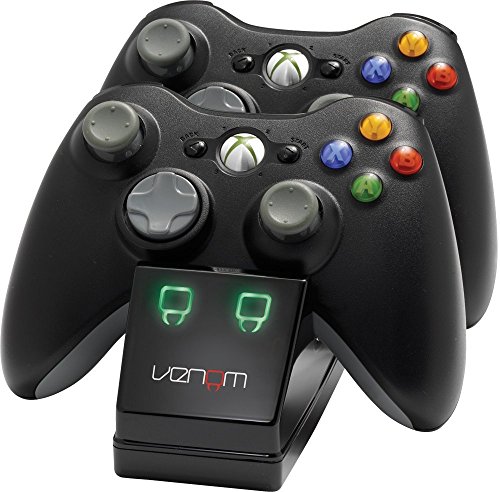 Venom Twin Docking Station für Xbox 360 - Ladestation für Xbox 360 Controller inklusive 2 Zusatz Akkus von Venom