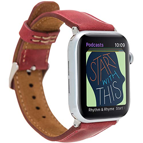 Venta - Echtes Leder Wechsel-Armband für Apple Watch in 42mm 44mm 45mm - Kompatibel mit Allen Serien - Handgefertigt - Zeitloses Design - VA-CZ4 Venta - Echtes Leder Wechsel-Armband für Apple Watch in 42mm 44mm 45mm - Kompatibel mit Allen Serien - Handgefertigt - Zeitloses Design - VA-CZ4 von Venta Leather
