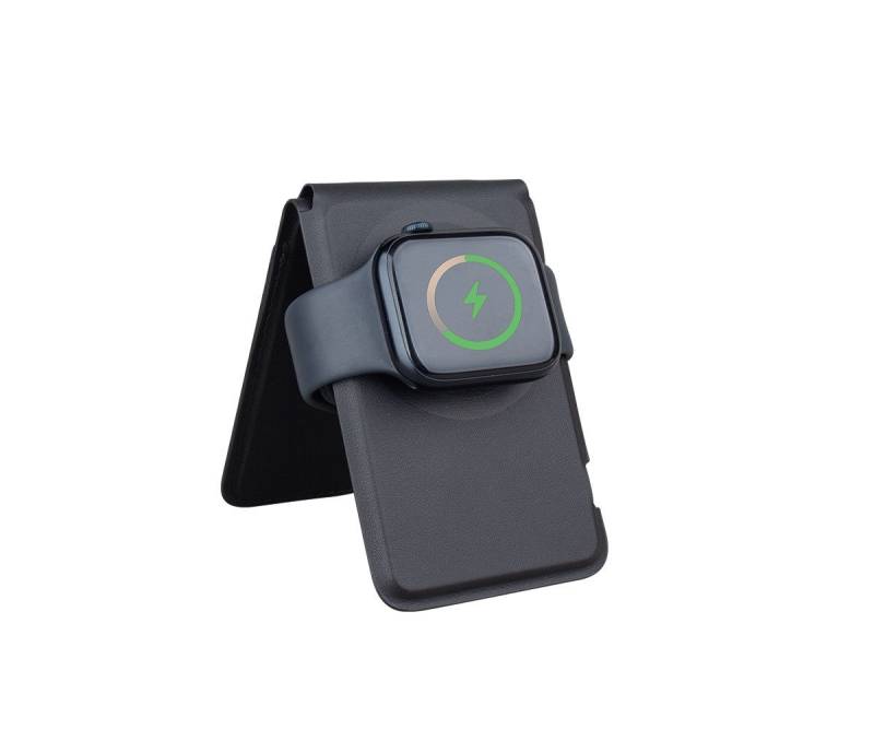 Ventarent Kartenhalter Wallet mit Magsafe Ladefunktion Induktions-Ladegerät (3000 mA, Fast Charging, 1-tlg., 15 W Wireless Charging, MagSafe, faltbar) von Ventarent