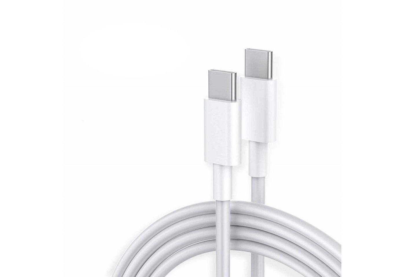 Ventarent Schnellladekabel passt für iPhone 15 / Pro / Max / Plus & iPad / KFZ Smartphone-Kabel, USB-C, USB-C (100 cm), Datensynchronisationskabel, passt für iPhone 15 / Pro / Max / Plus, fast charging, passt für Samsung S23, S22, S21, S20, S10, S9, Plus, Ultra, passt für iPad´s mit USB-C, Weiß, Autoladekabel von Ventarent
