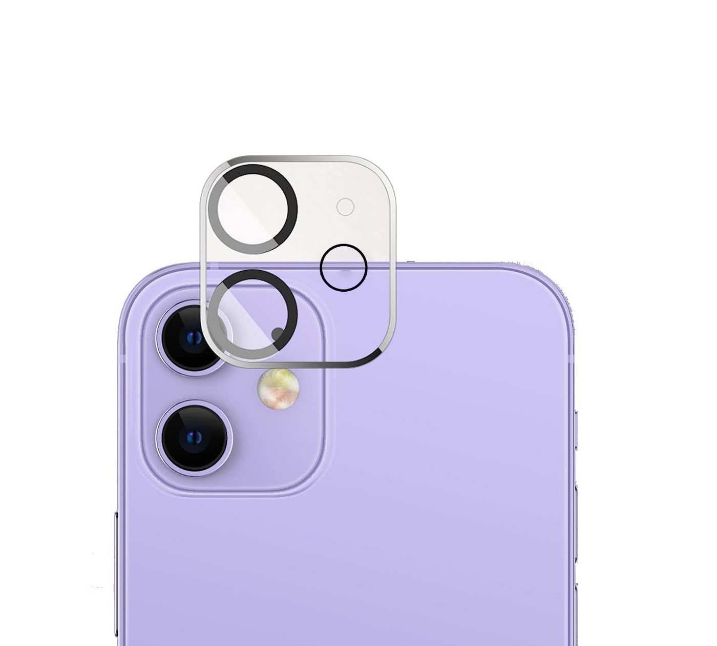 Ventarent Schutzfolie für iPhone 11 / iPhone 12 / iPhone 12 Mini Kameraschutz Linse Glas, (Kamera Schutz, 1-St., inkl. Reinigungstuch), Transparent, Stoßschutz, Smartphone von Ventarent