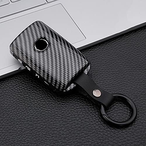 Venus-David Silikon Autoschlüssel Hülle Schlüsselanhänger Autoschlüssel Tasche, passend für Mazda 3 Alexa CX-30 CX30 CX5 CX 5 CX-5 CX8 CX9 CX4 2019 2020,4 Tasten Carbon Schwarz von Venus-David