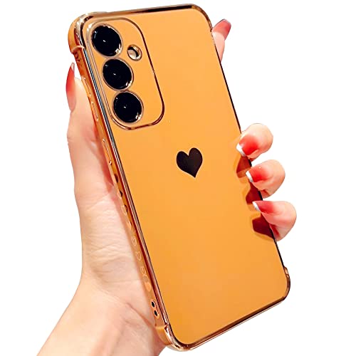 Vepbk Hülle für Samsung Galaxy A14 5G/4G Silikon Handyhülle mit Motiv Muster Herzen Schutzhülle Weich Hülle Case Kameraschutz Dünn Stoßfest Cover Bunt Gummi Hülle für Samsung Galaxy A14 5G/4G,Braun von Vepbk