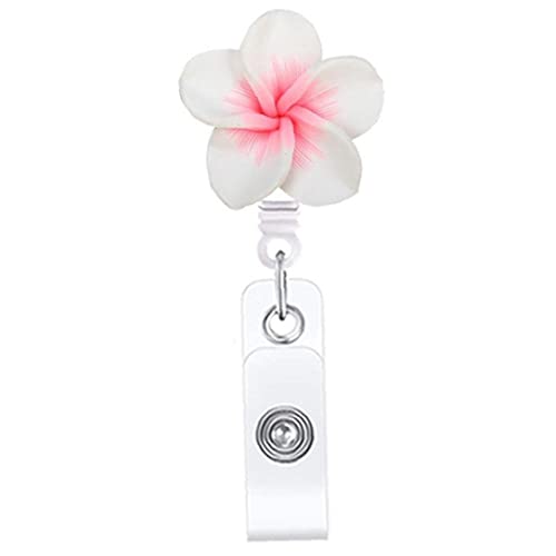 Vepoty Einziehbarer Abzeichenrollen Clip Retractable Id -Abzeichen Hawaii Blumenausweisrolle Für Büroangestellte von Vepoty