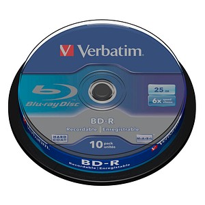 10 Verbatim Blu-ray BD-R 25 GB von Verbatim