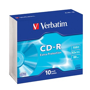 10 Verbatim CD-R 700 MB von Verbatim