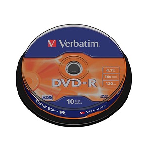 10 Verbatim DVD-R 4,7 GB von Verbatim