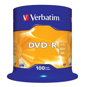 100 Verbatim DVD-R 4,7 GB von Verbatim