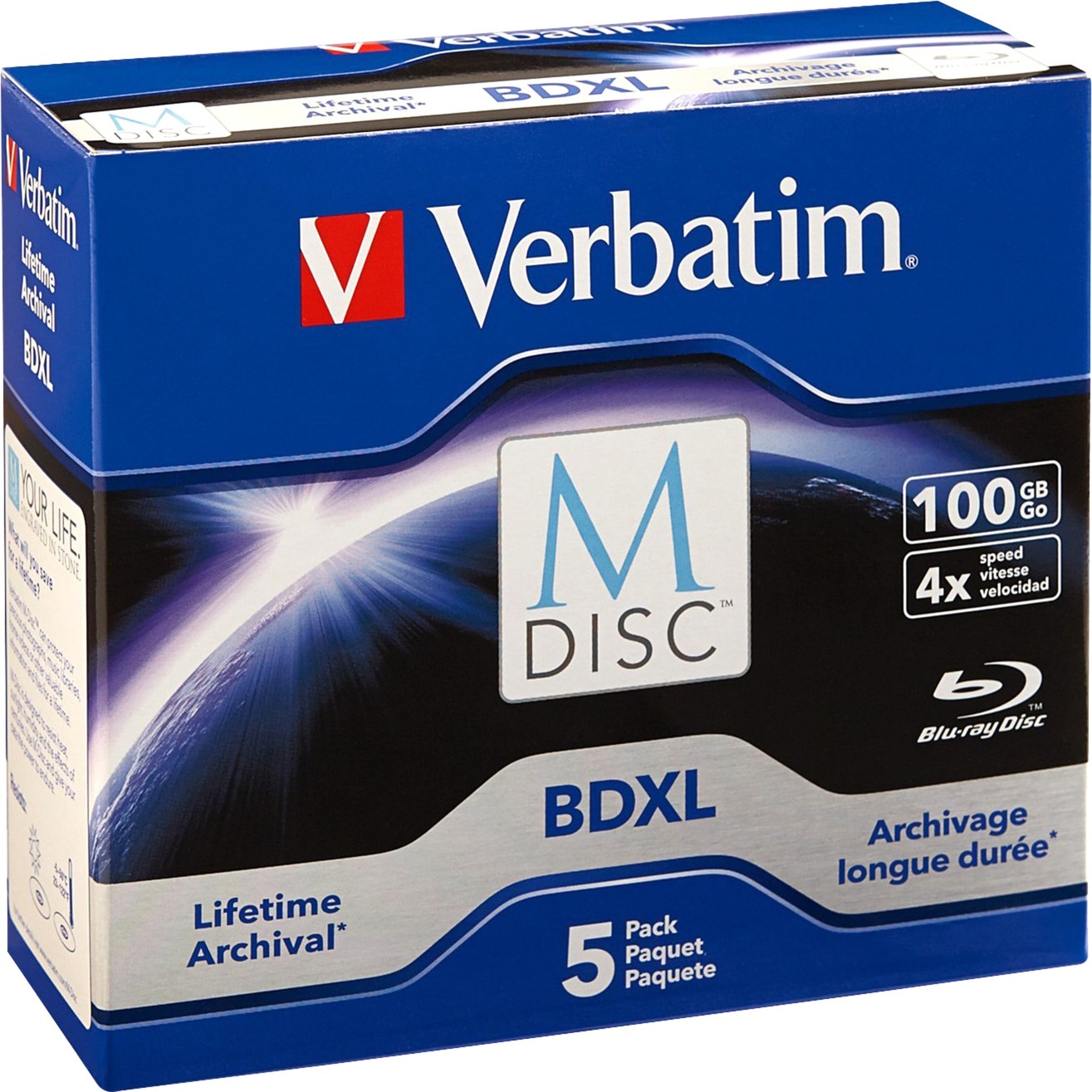 BD-R 100GB M-Disc, Blu-ray-Rohlinge von Verbatim