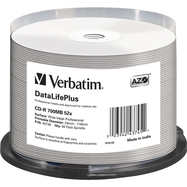 CD-R 700 MB, CD-Rohlinge von Verbatim