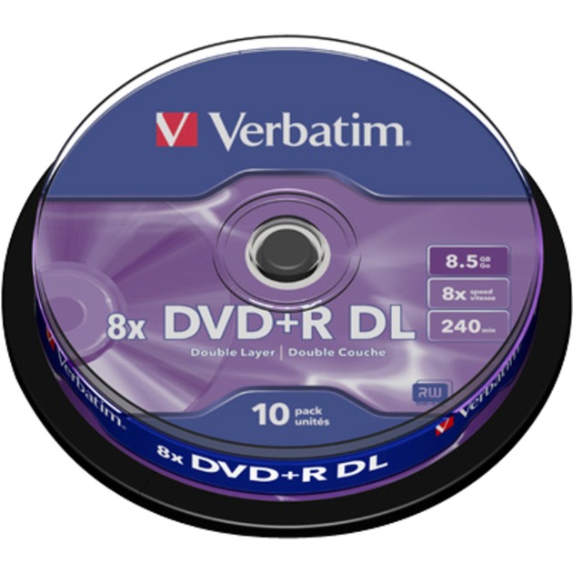 DVD+R DL 8,5 GB, DVD-Rohlinge von Verbatim