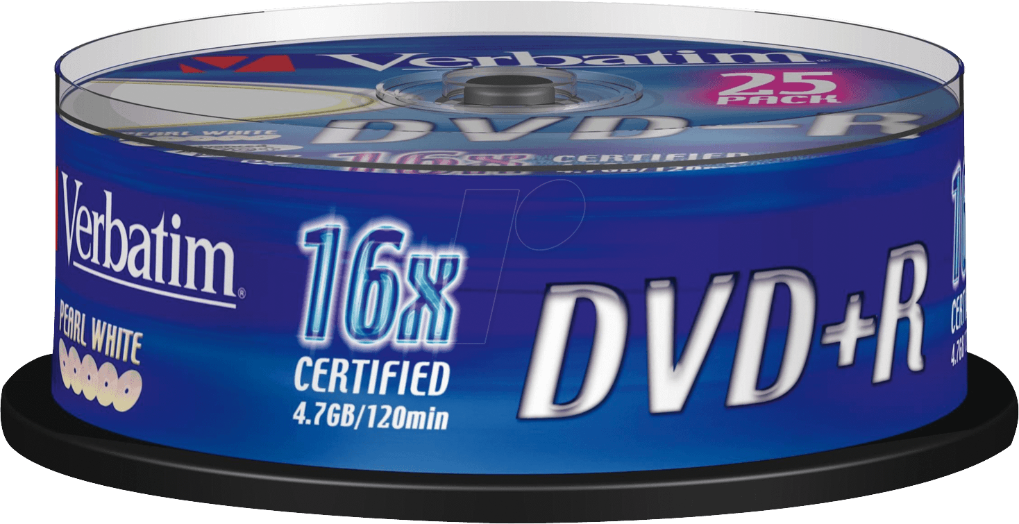 DVD+R4,7 VER25 - Verbatim DVD+R 4,7GB, 25-er CakeBox von Verbatim