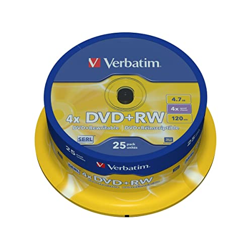 DVD+RW 4X. 4.7GB Branded von Verbatim
