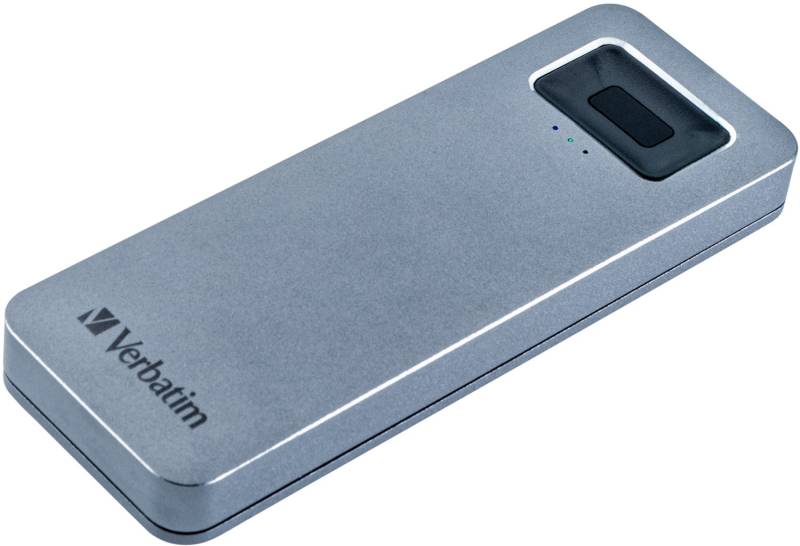 Fingerprint Secure USB 3.2 (512GB) Externe SSD grau von Verbatim