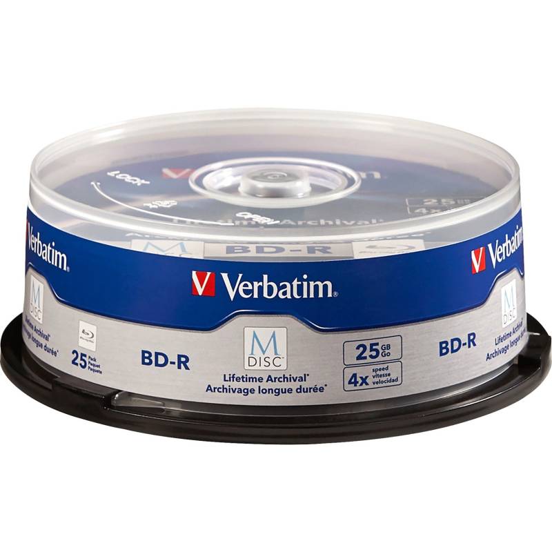 M-DISC BD-R 4x 25 GB, Blu-ray-Rohlinge von Verbatim