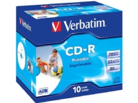Plattenspieler CD-R 700MB 52X AZO PRINT JEWEL CASE 10pcs (VPRB) von Verbatim