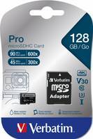 SD MicroSD Card 128GB Verbatim SDHC Pro Class 10 + Adapter retail SD MicroSD Card 128GB Verbatim SDHC Pro Class 10 + Adapter retail von Verbatim