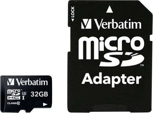 SD MicroSD Card 32GB Verbatim SDHC Pro Class 10 + Adapter retail SD MicroSD Card 32GB Verbatim SDHC Pro Class 10 + Adapter retail von Verbatim