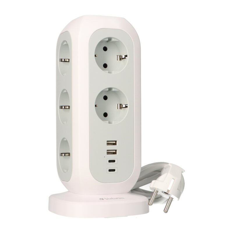 Steckdosen Tower EUPT-01 Mehrfachsteckdose 2m Kabel Steckdosen Tower EUPT-01 Mehrfachsteckdose 2m Kabel von Verbatim