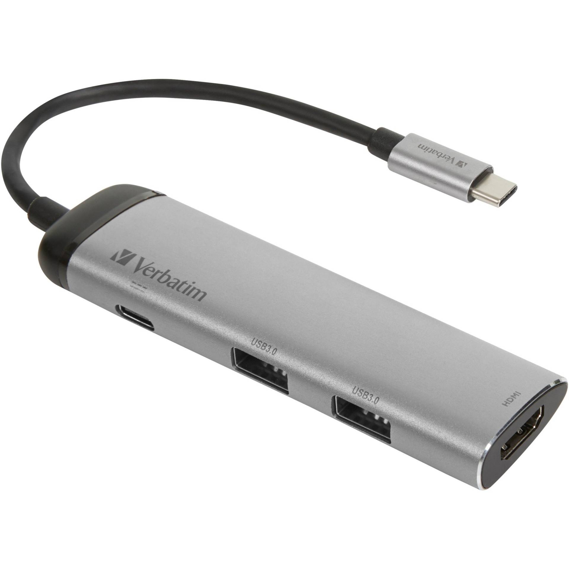 USB 3.2 Gen 1 Multiport-Hub, USB-C Stecker > 2x USB-A + USB-C Buchse + HDMI-Buchse, USB-Hub USB 3.2 Gen 1 Multiport-Hub, USB-C Stecker > 2x USB-A + USB-C Buchse + HDMI-Buchse, USB-Hub von Verbatim