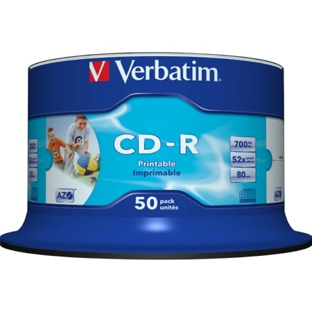 VERBATIM 43438(VE50)  - CD-R 80min/700MB/52x Cakebox (50 Disc) VERBATIM 43438 (Inhalt: 50) von Verbatim