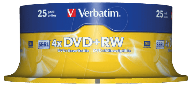VERBATIM 43489 - Verbatim DVD+RW 4,7GB, 25er-Spindel von Verbatim