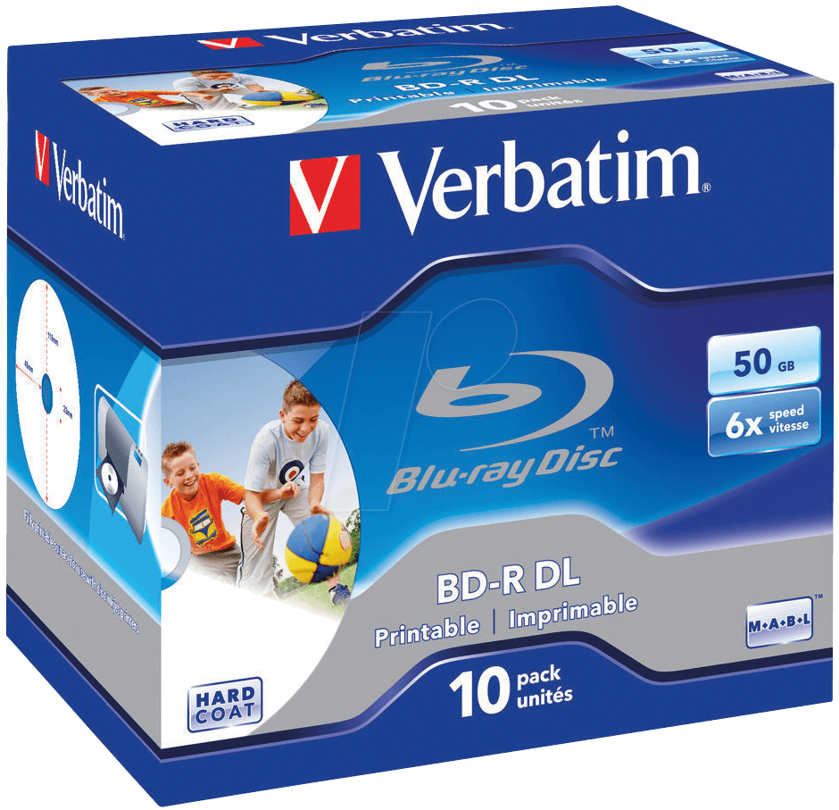 VERBATIM 43736 - BD-R DL, 50GB, bedruckbar, 10er Pack von Verbatim
