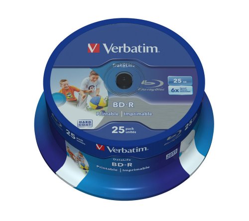 VERBATIM 43811 25 GB BD-R Leere Blu-ray Disc (BD-R, 25 GB, 405 nm, 25 Stück) von Verbatim