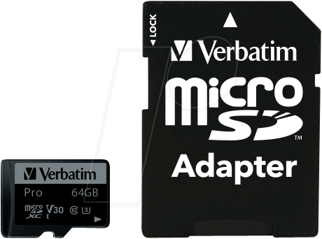VERBATIM 47042 - MicroSDXC-Speicherkarte 64GB, Verbatim, Class 10, U3 von Verbatim