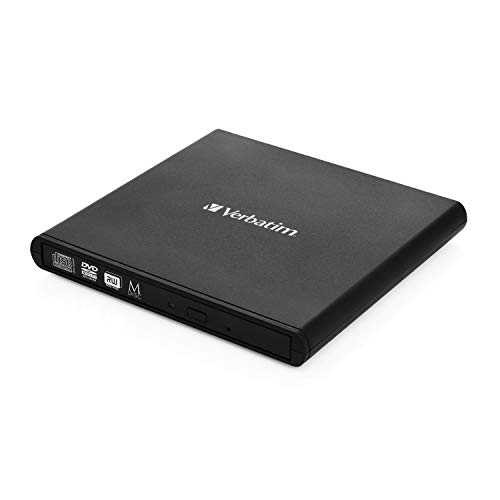 VERBATIM 53504 DVD Recorder, USB 2.0, 8x/6x/24x, Slimline Portable, schwarz, M-DISC, Retail von Verbatim