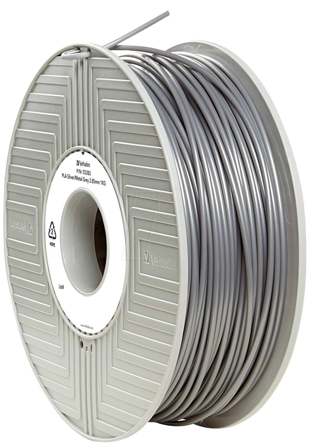 VERBATIM 55329 - PLA Filament - silber/metallgrau - 2,85 mm - 1 kg von Verbatim