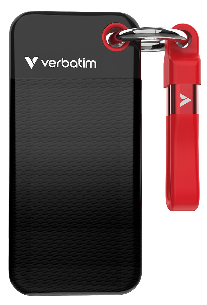 VERBATIM Externe SSD Pocket 2TB schwarz-rot VERBATIM Externe SSD Pocket 2TB schwarz-rot von Verbatim