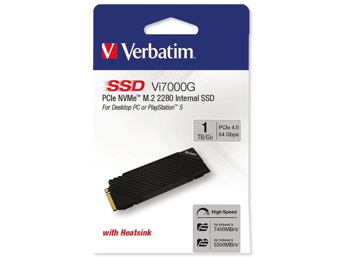 VERBATIM M.2 2280 SSD Vi7000G, PCIe 4.0, 1TB von Verbatim