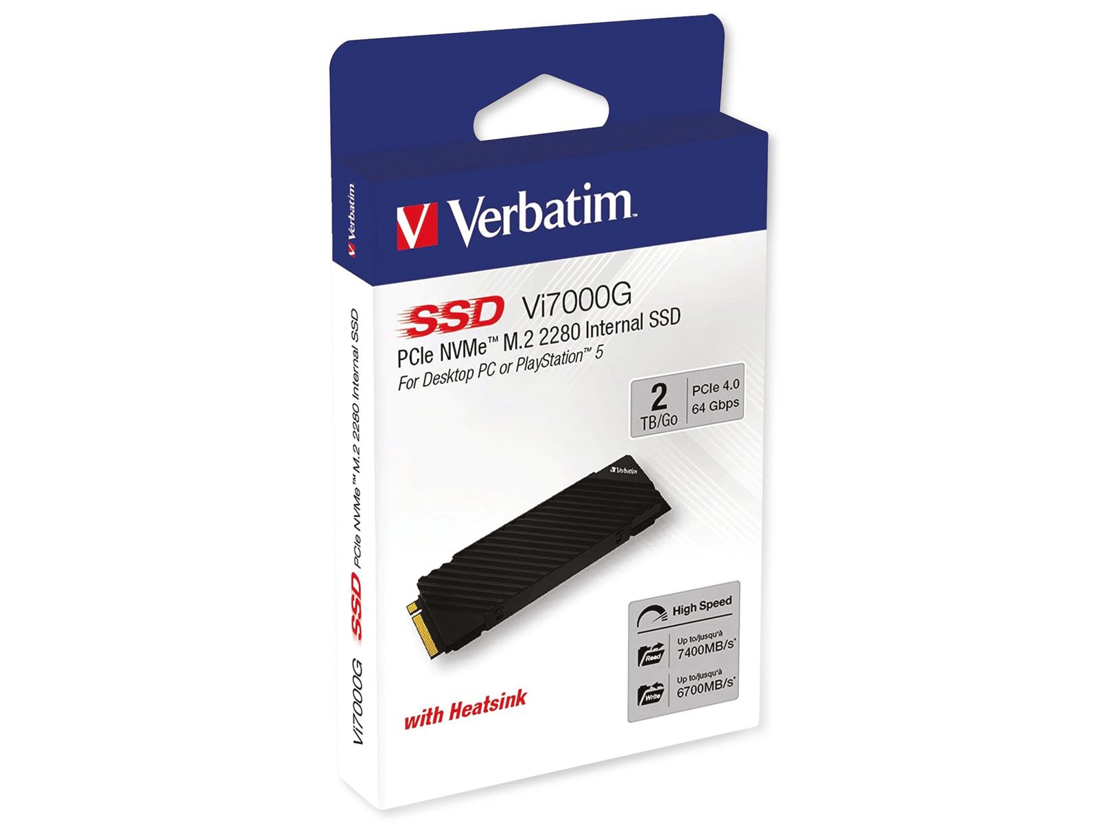 VERBATIM M.2 2280 SSD Vi7000G, PCIe 4.0, 2 TB von Verbatim
