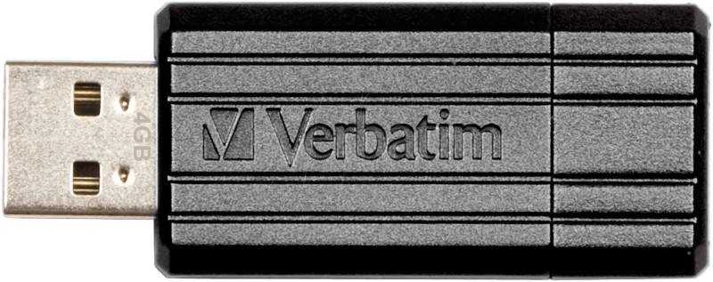 VERBATIM PS 128 - USB-Stick, USB 2.0, 128 GB, PinStripe Schwarz von Verbatim