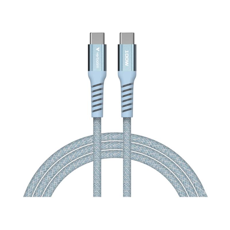 VERBATIM Sync & Charge USB-C zu USB-C 100W Magnetkabel 120 cm - blau von Verbatim