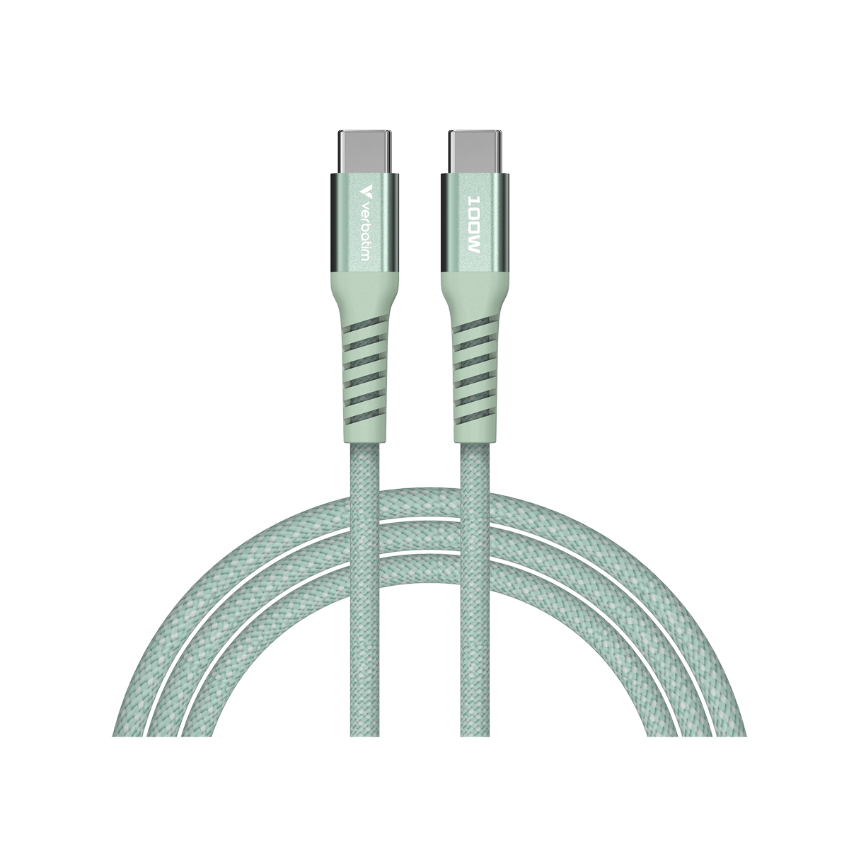 VERBATIM Sync & Charge USB-C zu USB-C 100W Magnetkabel 120 cm - grün von Verbatim