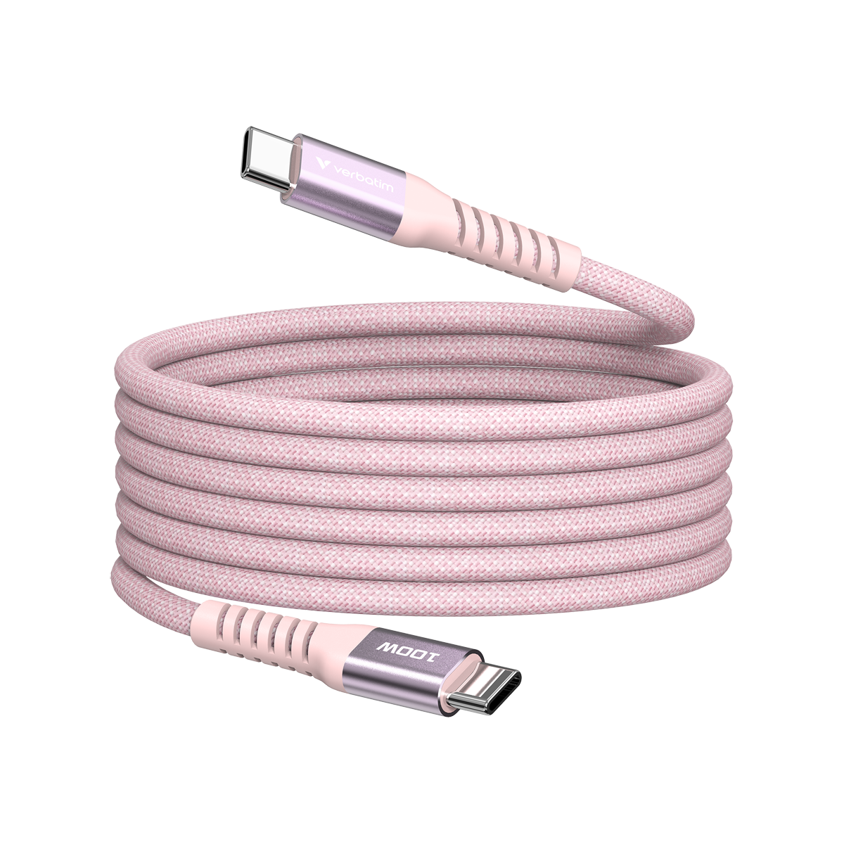 VERBATIM Sync & Charge USB-C zu USB-C 100W Magnetkabel 120 cm - pink VERBATIM Sync & Charge USB-C zu USB-C 100W Magnetkabel 120 cm - pink von Verbatim