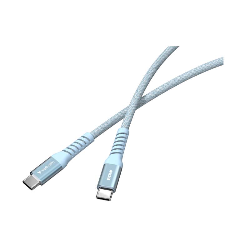 VERBATIM Sync & Charge USB-C zu USB-C 60W Magnetkabel 120 cm - blau von Verbatim