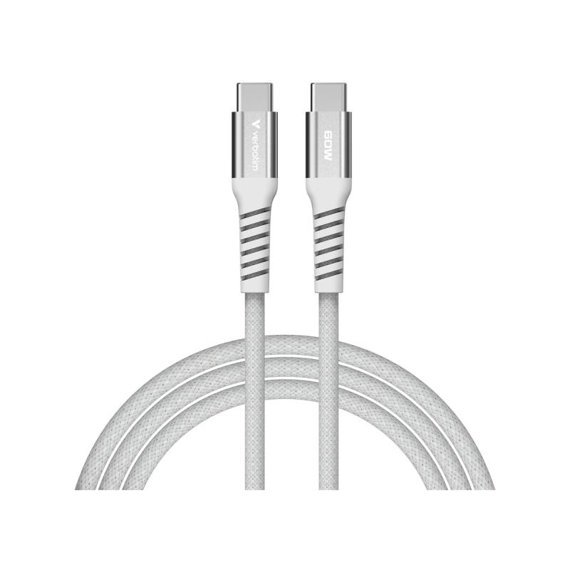 VERBATIM Sync & Charge USB-C zu USB-C 60W Magnetkabel 120 cm - grau von Verbatim
