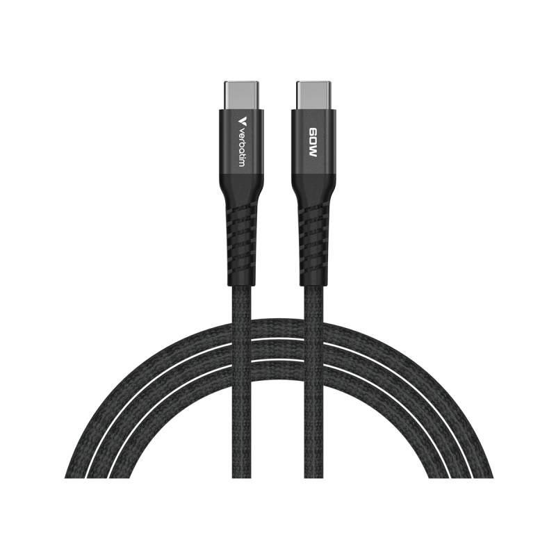 VERBATIM Sync & Charge USB-C zu USB-C 60W Magnetkabel 120 cm - schwarz von Verbatim
