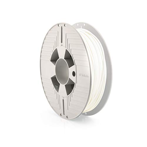 VERBATIM Tefabloc TPE-Filament 3D-Druck, 2,85mm, 500g, Thermoplastisches Hochleistungs-Polyesterelastomer zur Materialextrusion, für 3D-Drucker 3D-Stift, Druck-Filament aus TPE, weiß von Verbatim