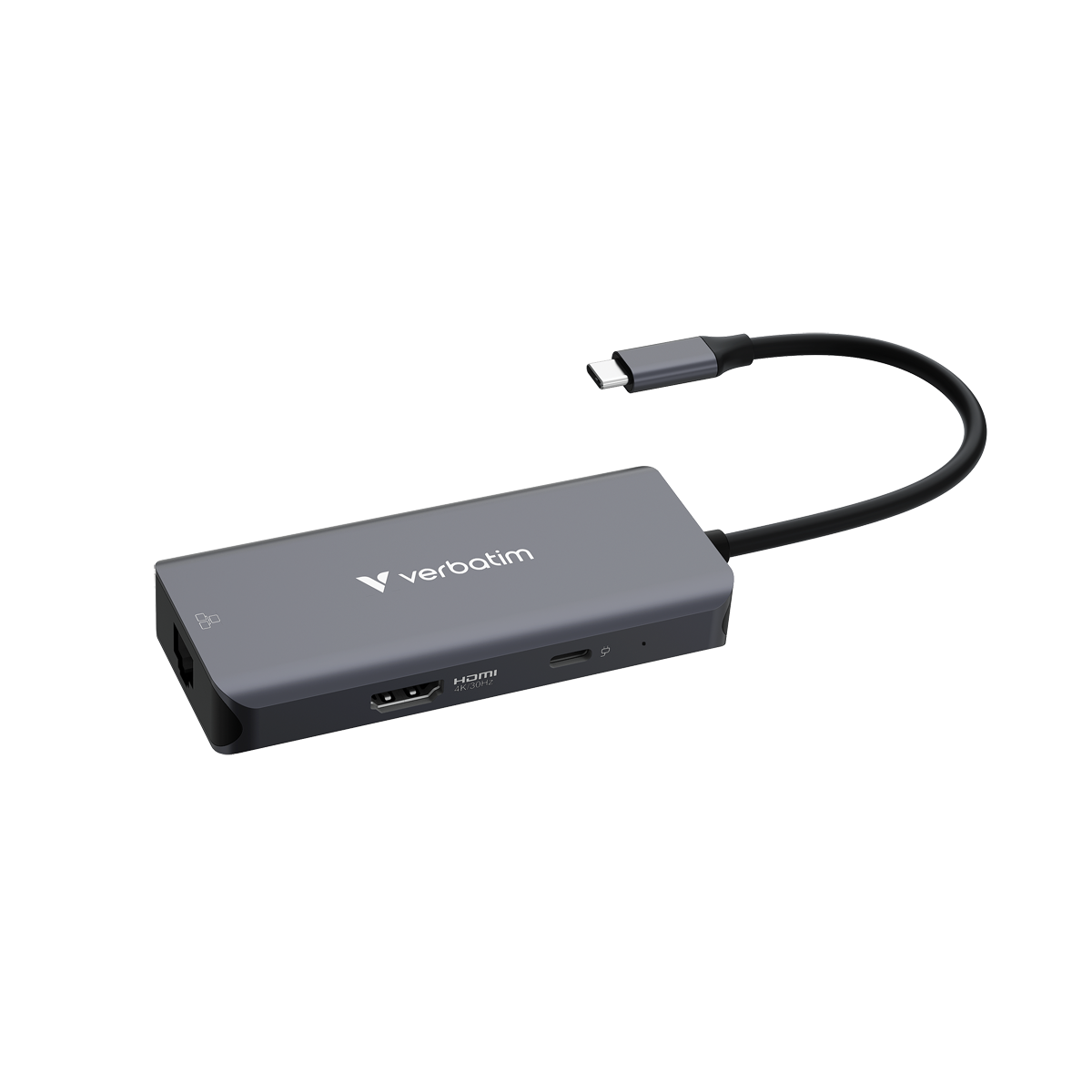 VERBATIM USB-C Essentials Multiport Hub 6 Anschlüsse mit RJ45 von Verbatim