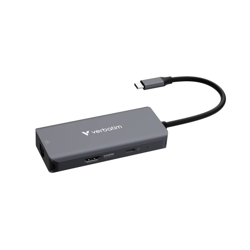 VERBATIM USB-C Essentials Multiport Hub 6 Anschlüsse mit RJ45 von Verbatim